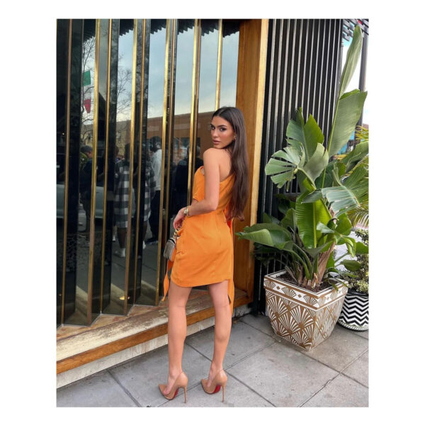 Dione Orange Dress - Image 2
