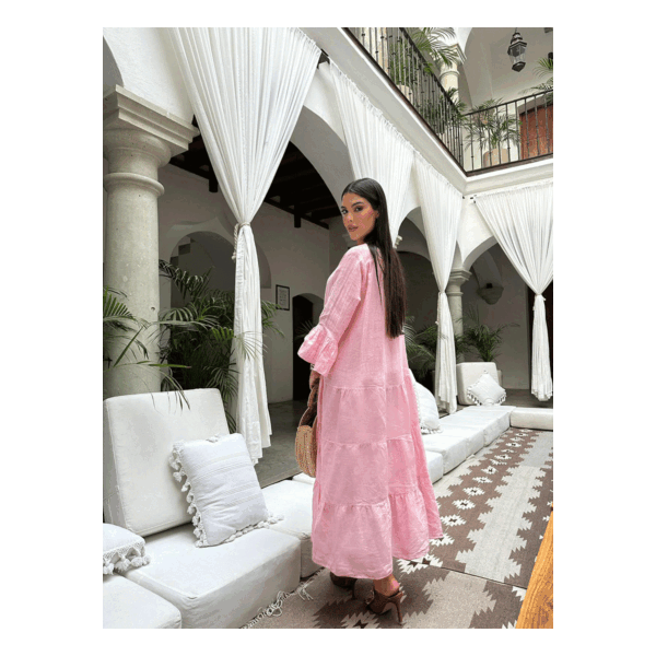 Bonnibelle Pink Midi Dress - Image 2