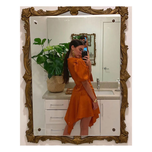 Vestido Cafe Asymetric Caramel - Image 3
