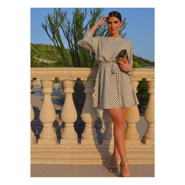 Vestido Neutral Polka
