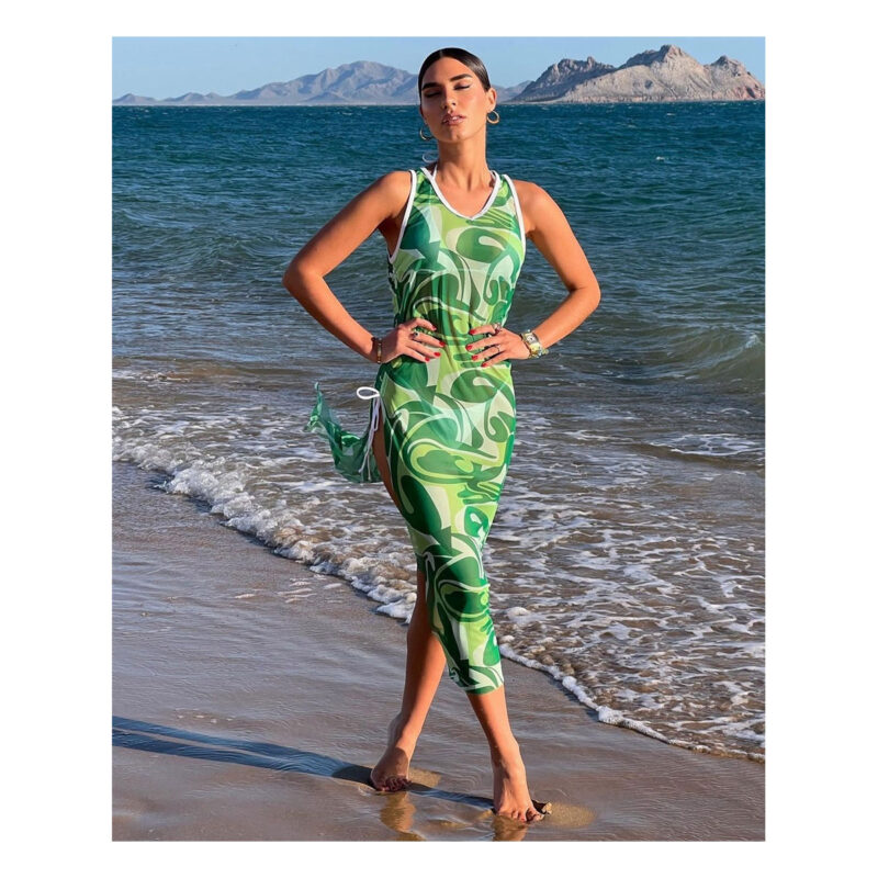 Set Traje de Baño Verde Lisa