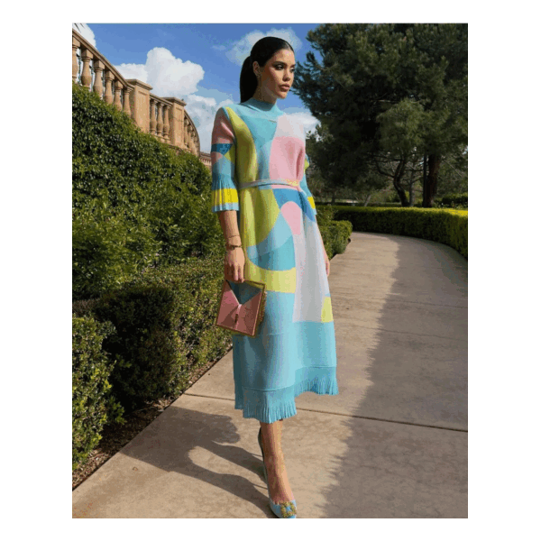 Calida Multicolor Midi Dress - Image 4